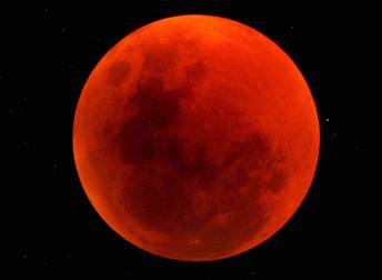 Blood Red Moon Eclipse Over NamibRand Nature Reserve 